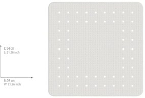 WENKO 23135100-Tappetino antiscivolo per doccia MIRASOL 54x54 cm bianco