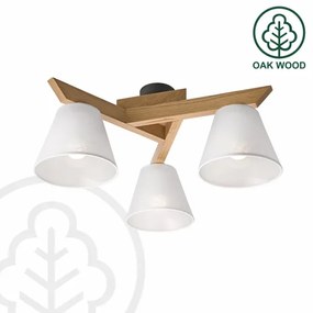 Brilagi - LED  Lampadario a plafone ANTHONY 3xE14/40W/230V quercia/bianco