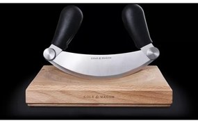 Cole&Mason - Tagliere da cucina e coltello a culla 21,5x51,5 cm faggio