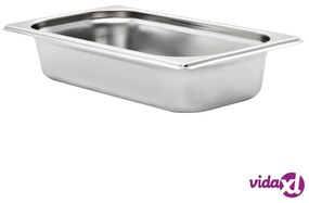 vidaXL Contenitori Gastronorm 8 pz GN 1/3 65 mm in Acciaio Inox