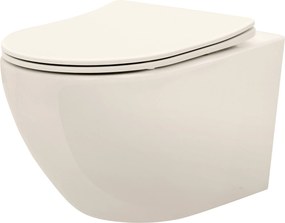 Vaso WC sospeso REA Carlo Mini Rimless Ecru