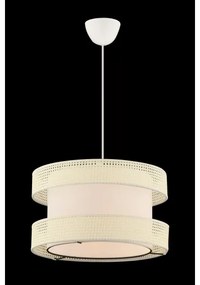 Lampadario a sospensione su cavo HALO 1xE27/60W/230V colore crema