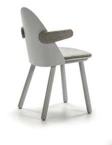 Sedia grigia con braccioli Uma - Teulat