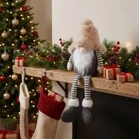 Gnomo Natale gambemolli 41 cm righe