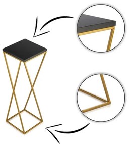 Portafiori LOFT 70x24 cm oro/nero