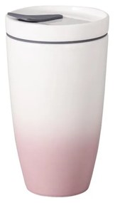 Tazza da viaggio in porcellana bianca e rosa Villeroy &amp; Boch , 350 ml Like To Go - like | Villeroy &amp; Boch