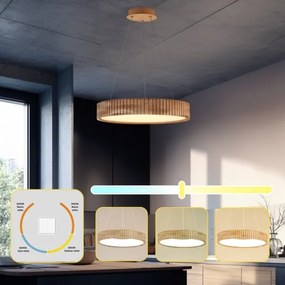 Brilagi - Lampadario LED a sospensione con cavo FALCON WOOD MODERN LED/30W/230V Ø 45 cm in legno