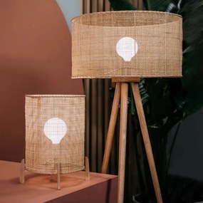 Lampada da tavolo in rattan, altezza 35 cm Wala - SULION