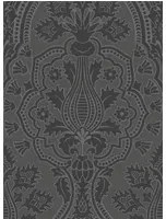 Tapete Pugin Palace Flock von Cole & Son - Charcoal