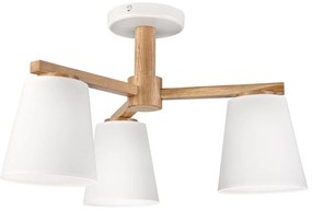 Lampadario a plafone ELLIE 3xE27/15W/230V bianco/quercia