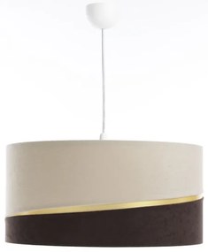 Lampadario a sospensione con filo SWING 1xE27/60W/230V marrone/beige/oro