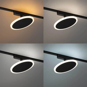 Faretto moderno nero per sistema binario monofase con LED incluso - Magnetic Puk