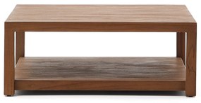 Kave Home - Tavolino da appoggio Sashi in legno massiccio di teak 90 x 90 cm