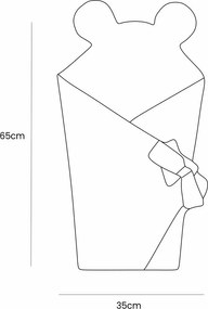 Copertina per neonati bianca in bouclé 35x65 cm – Meowbaby