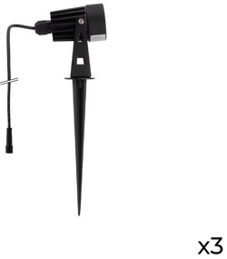 Kit 3 Faretti LED Solare con Picchetto 3x5W con Telecomando incluso Colore Bianco Naturale 4.000K