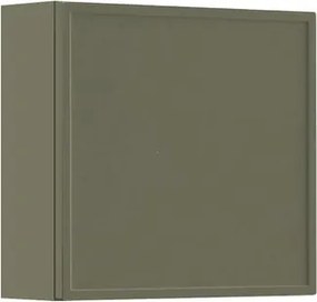 Pensile bagno Pixel Frame laccato opaco verde salvia, 1 anta apertura da sinistra P 17 x L 40 x H 40 cm