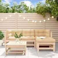 Set Divani da Giardino 5 pz con Cuscini in Legno Massellocod mxl 77210