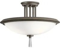 Lampadario Contemporaneo Dreyfus Acciaio Bronzo Antico Vetro 3 Luci E27