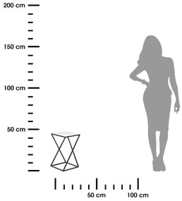 Portafiori 40x24 cm nero