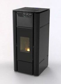 Termostufa A Pellet Idro 18 kW Prometeo Nera C-Line 5 Stelle