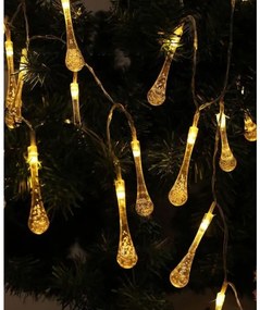 Catena luminosa solare a LED con sensore crepuscolare 20 LED / 0,72 W / 1,2 V 600 mAh 4,7 m IP44