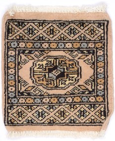 Bokhara Tappeto orientale 30x30 Beige (Pakistan) Annodato A Mano