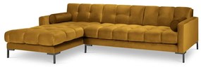 Divano angolare in velluto giallo, angolo sinistro Bali - Cosmopolitan Design