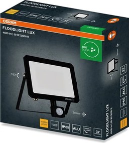 Osram - Proiettore LED con sensore FLOODLIGHT LED/50W/230V 3000K IP65 nero