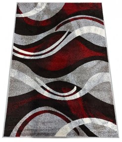 Tappeto con motivo astratto colore rosso grigio Larghezza: 160 cm | Lunghezza: 220 cm
