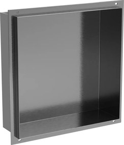 Mexen X-Wall-NR ripiano da nicchia senza bordo 30 x 30 cm, grigio canna spazzolato - 19E1303010