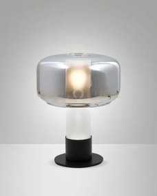 Flick lampada da tavolo fume' 1 luce attacco e14 dimmerabile