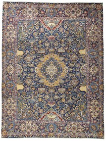 Kashmar Tappeto 390 x 300 Blu (Iran) Annodato A Mano