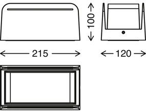 Briloner 3016-015 - Applique da esterno BOKS 1xE27/12W/230V IP44