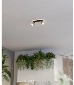 Eglo 43657 - Applique ROSLEY 2xE14/40W/230V nero/beige