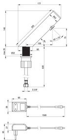 Deante BQR_P28V - Touchless  rubinetto per lavabo SENSE 230/6V lucido acciaio