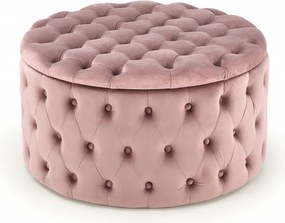 Pouf Nunez in rosa - H40 cm