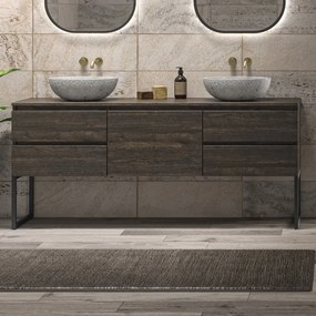 Mobile bagno a terra 180 cm con 5 cassetti SP-180P5 - KAMALU