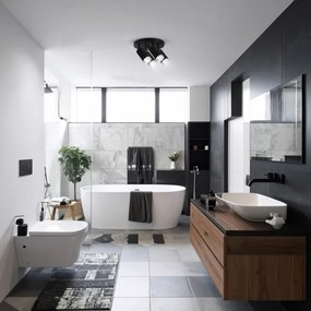 Brilagi - Luce Spot da bagno SELE AQUA 4xGU10/30W/230V IP44 nero