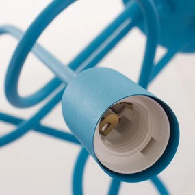 Lampadario a incasso per bambini con LED OXFORD 3xE27/15W/230V Blu