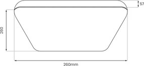Plafoniera LED NEMO LED/11W/230V 26x26 cm finitura cromata lucida