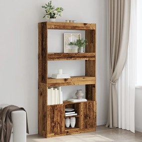 Credenza Legno Antico 92x33x180 Cm İn Legno Multistrato /