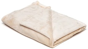 Coperta in micropile beige chiaro , 150 x 200 cm - My House