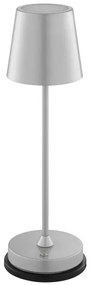 Brilliant - Lampada da tavolo ELORA LED ricaricabile e dimmerabile con comando touch LED/2,5W/5V 2700K IP44 argento
