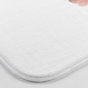 Tappetino per il bagno bianco e rosa per WC 45x45 cm Jayana – douceur d'intérieur