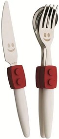 Posate per Bambini - Click Set 3pz - Stile Costruzioni - Rivadossi