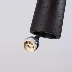 Sollux SL.1355 - Lampadario a sospensione con filo ELECTRA 1xGU10/10W/230V calcestruzzo/nero