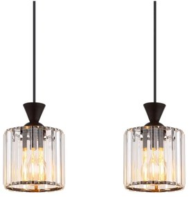 Globo 15742-4 - Lampadario a sospensione con filo JORDANA 4xE27/60W/230V nero