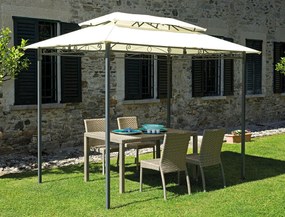 Gazebo da Giardino in Ferro 3x2m Vorghini Ecrù...
