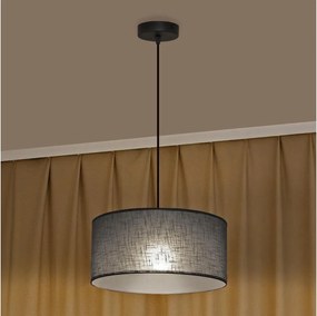 Lampadario a sospensione ALBA con cavo 1xE27/15W/230V Ø 40 cm grigio