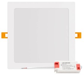 Pannello LED Quadrato 20W 2.000lm Foro 205x205mm Osram chip LED Colore Bianco Naturale 4.000K